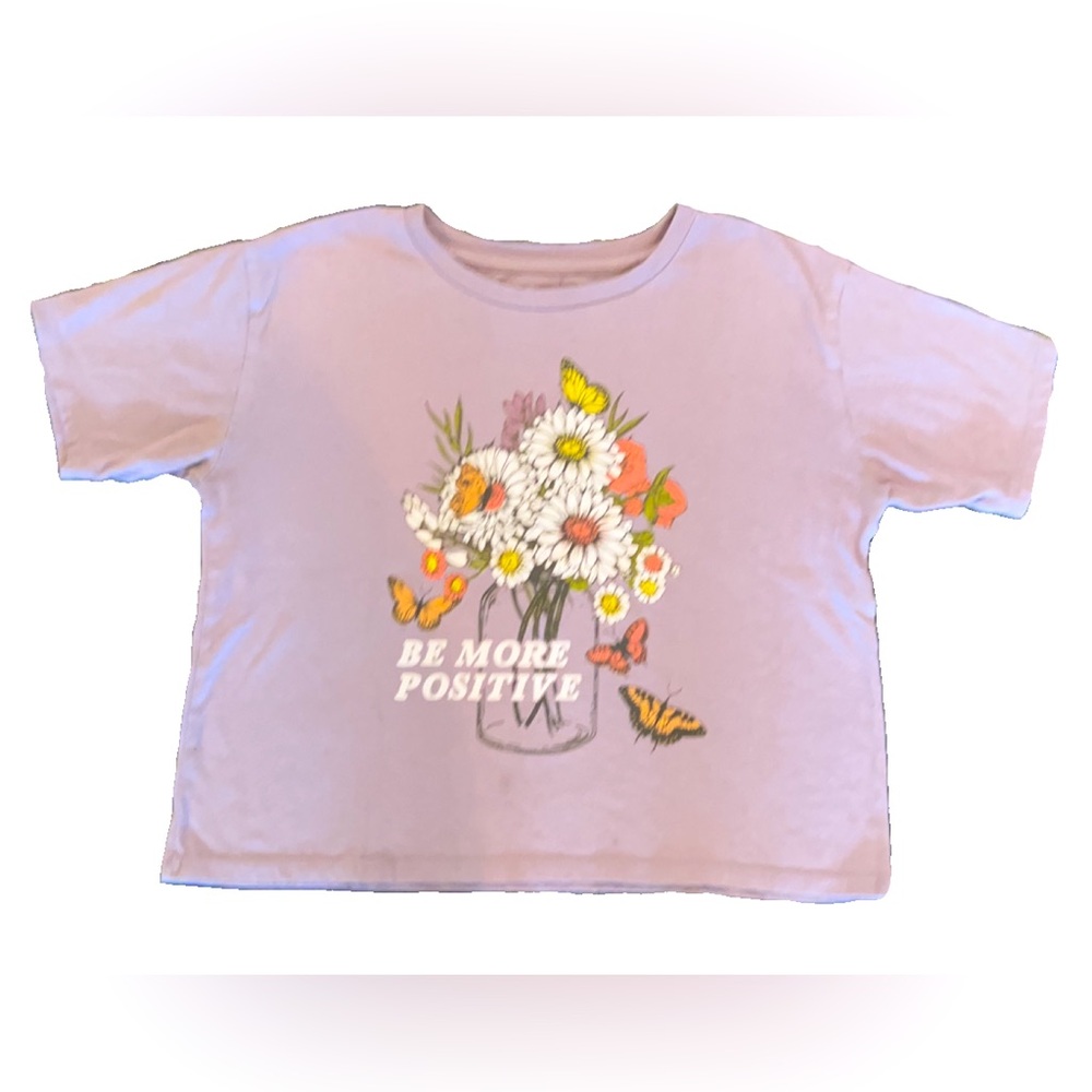 Be more positive light purple shirt for girl